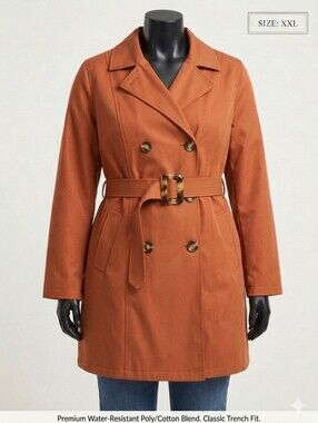 Tailored Collar Belted Trench